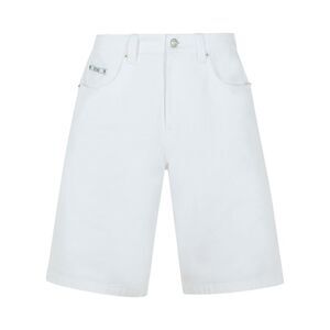 Moschino White Cotton Bermuda Shorts Men